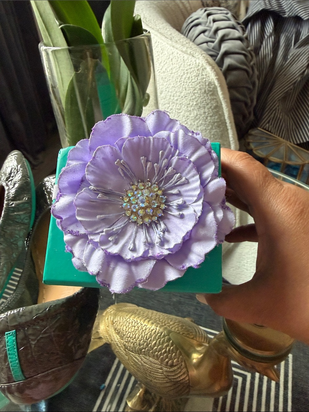 Tieks Slate Gray Croc-Embossed Ballet Flats - Picture 7 of 10